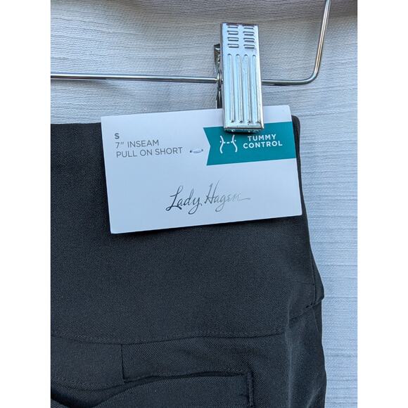 Lady Hagen Women's Tummy Control Short 7'' Pull-On Golf Shorts BLACK Size S - Picture 3 of 5